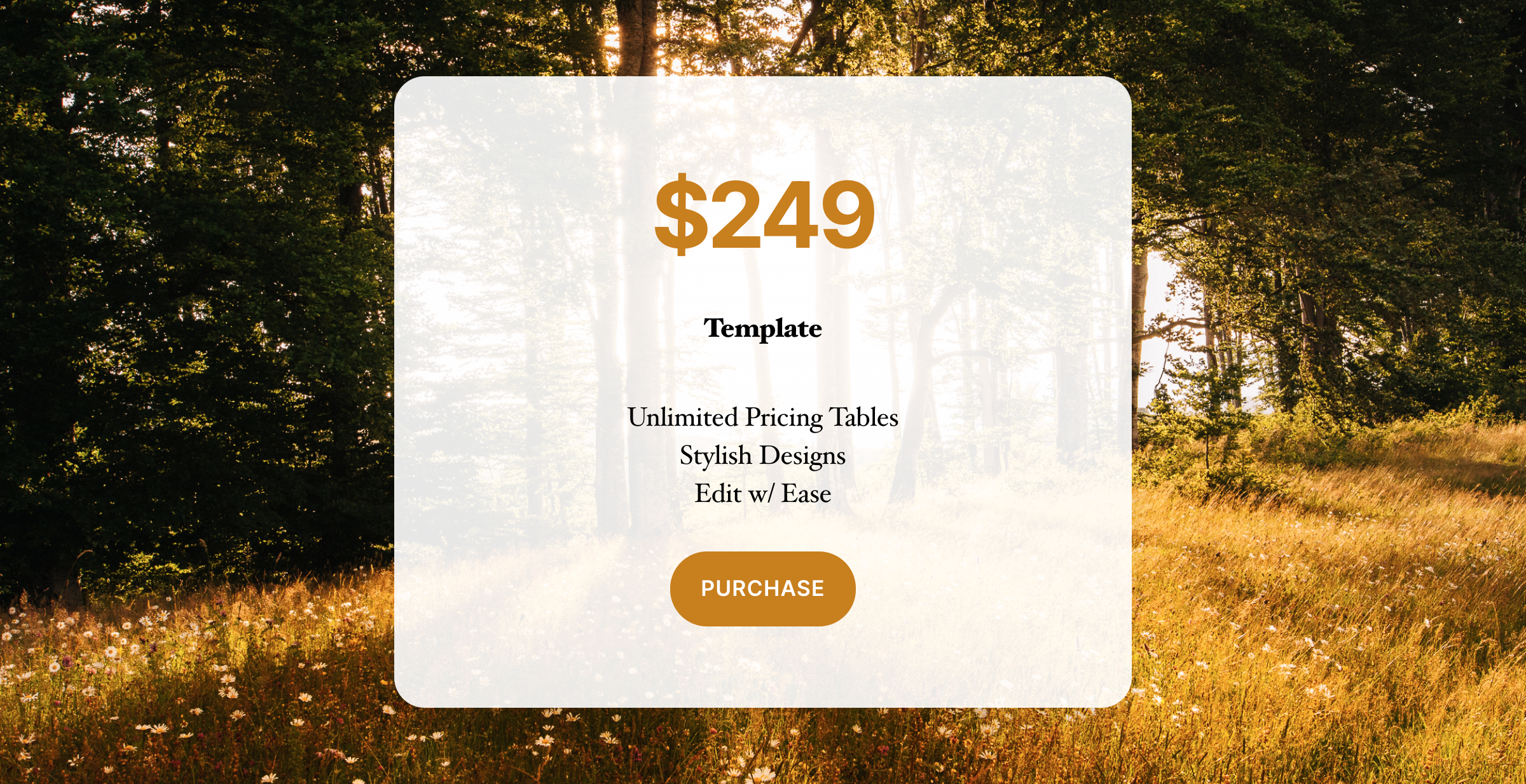 Cover Pricing Table